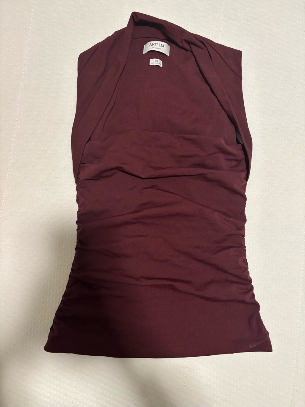 Aritzia burgundy contour tank top